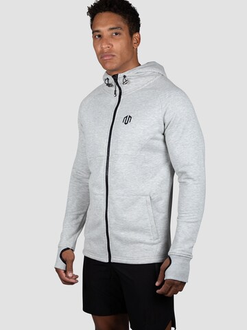 MOROTAI Sports sweat jacket in Grey: front