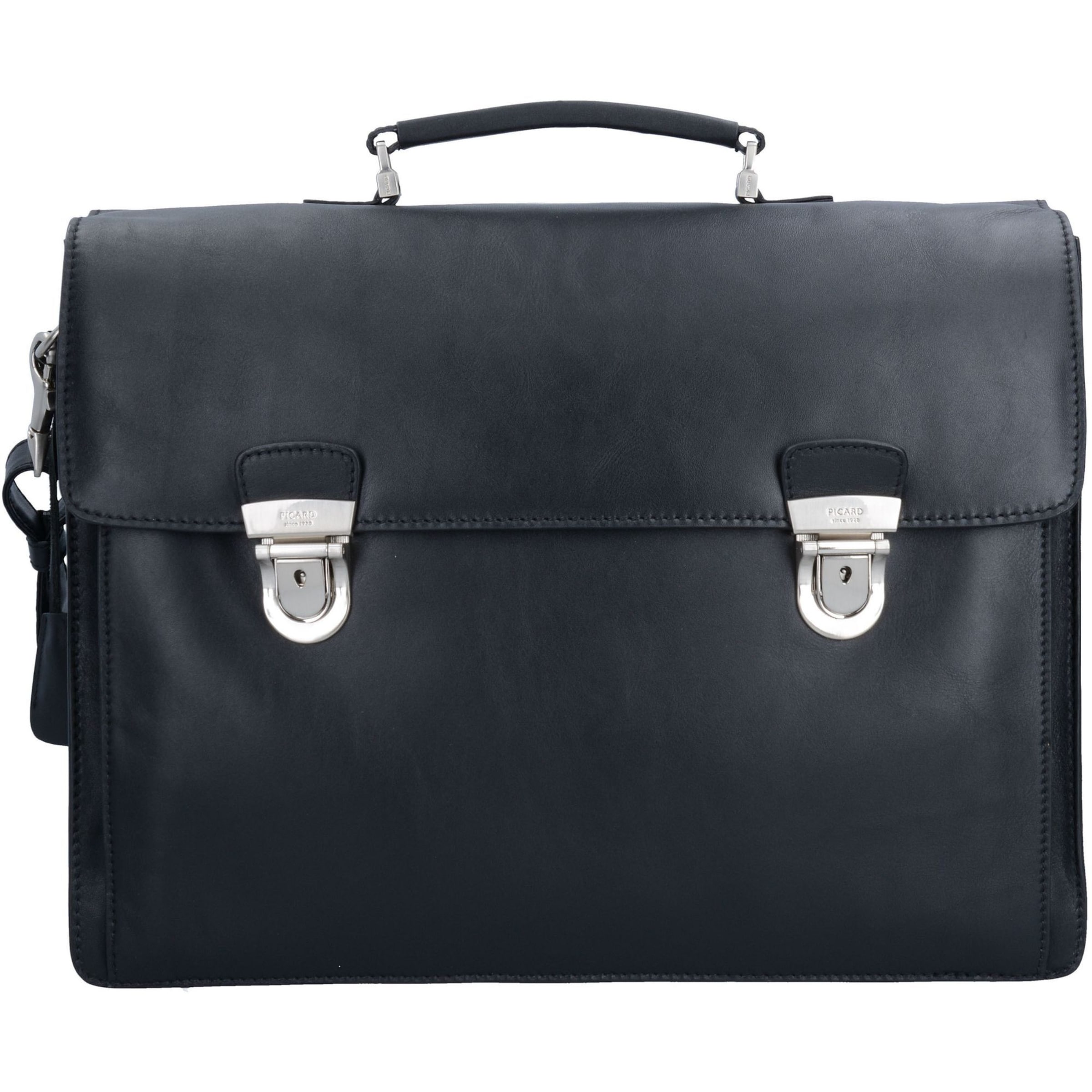 Picard Toscana Aktentasche Leder 42 cm Laptopfach in Schwarz