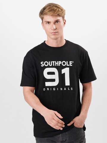 SOUTHPOLE - Camiseta en negro: frente