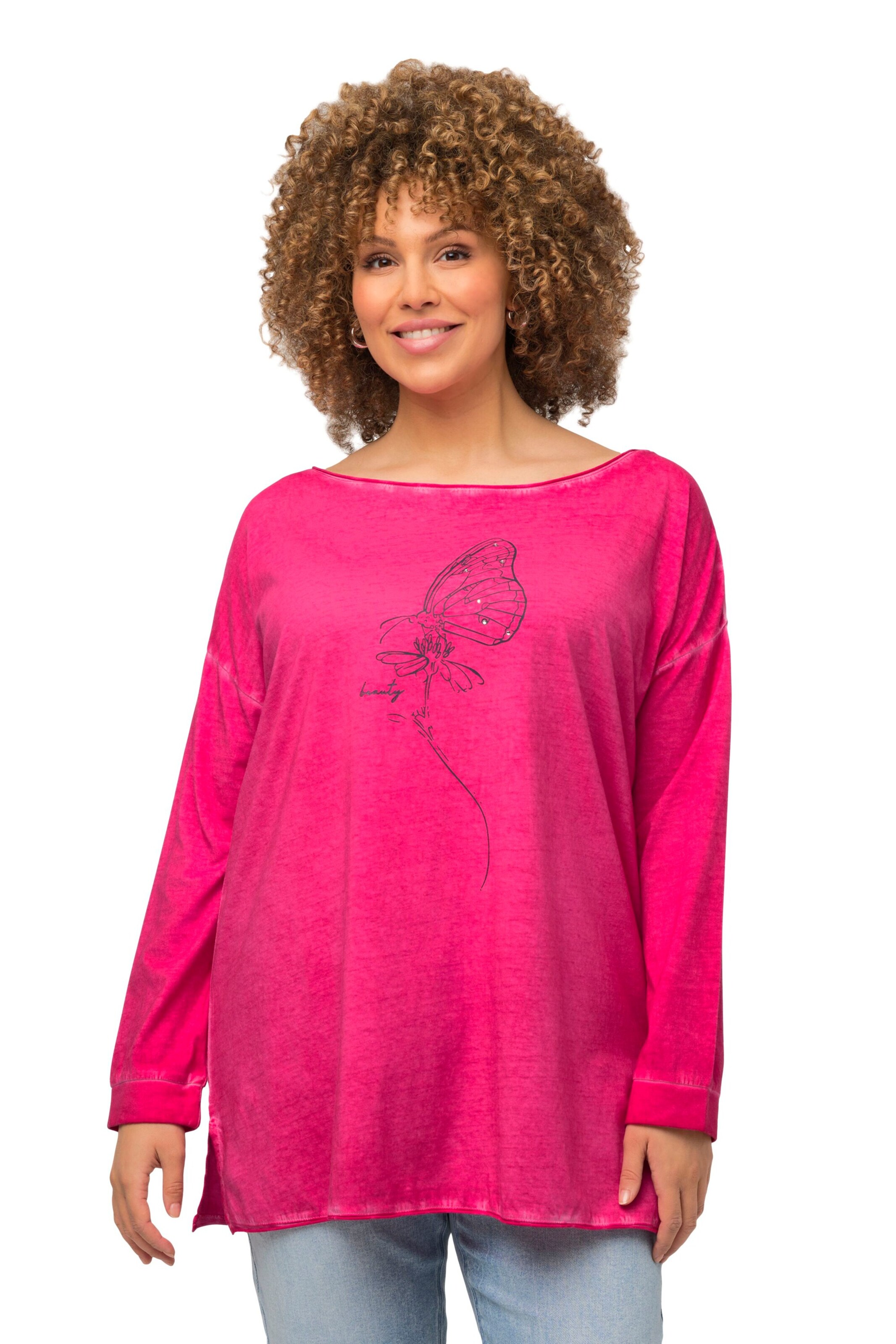 Ulla Popken Shirt in Pink: Vorderseite