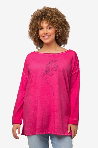 Ulla Popken Oversized shirt in Roze: voorkant