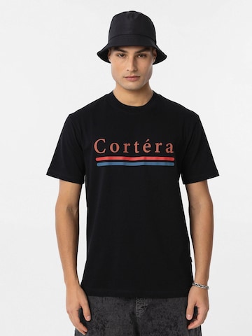 Cortera T-shirt i svart: framsida