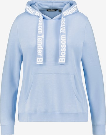 Sweat-shirt Ulla Popken en bleu : devant