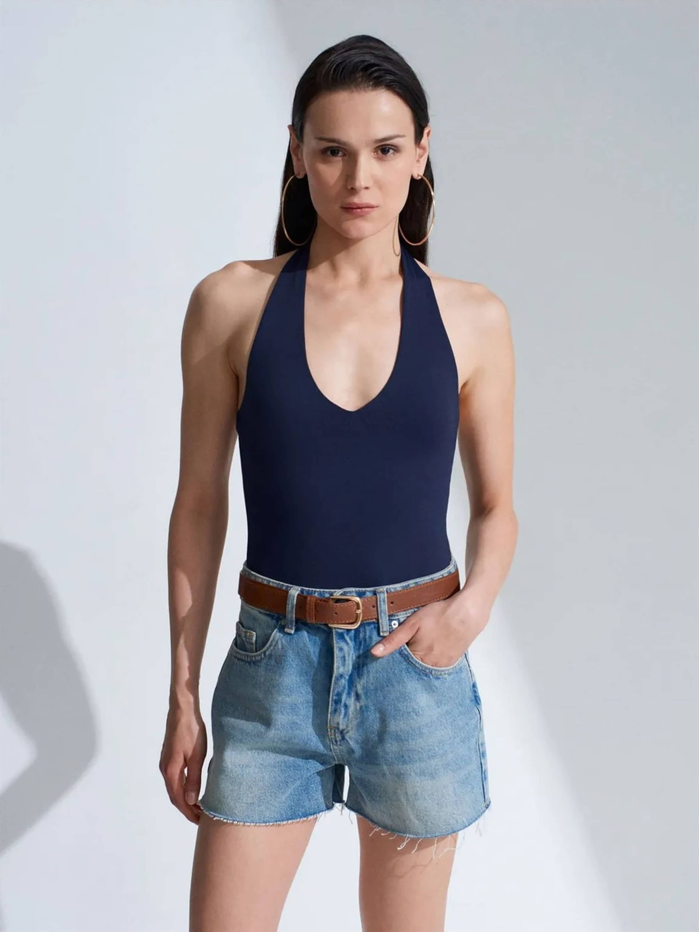 Dilvin Blouse body in Blauw