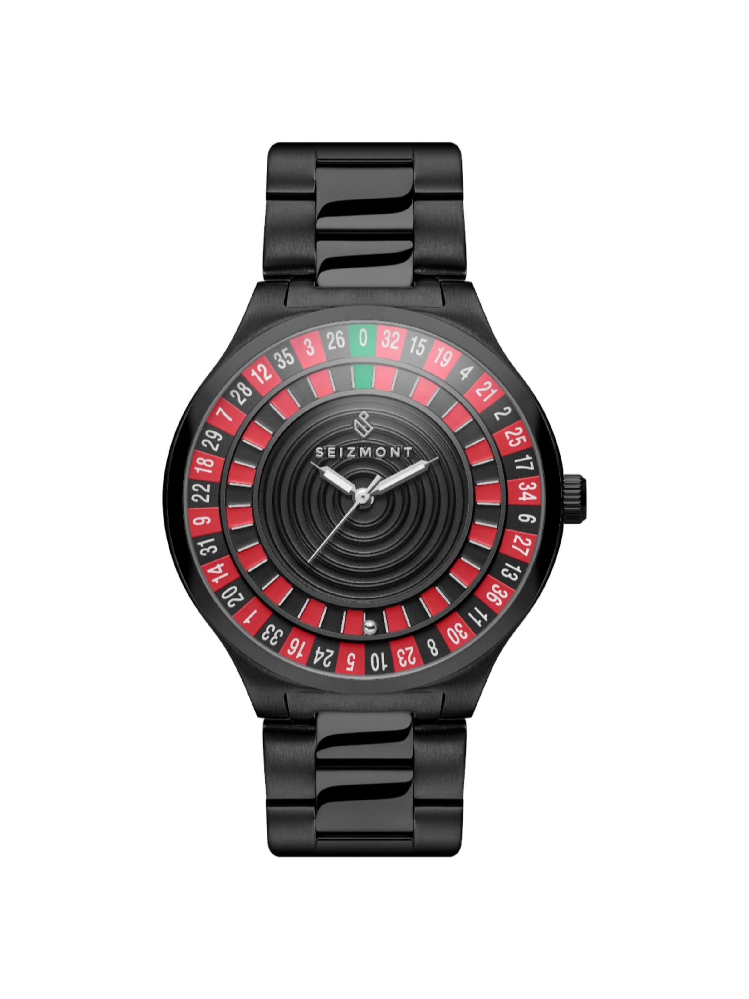 Seizmont Analog watch 'Ace' in Black: front