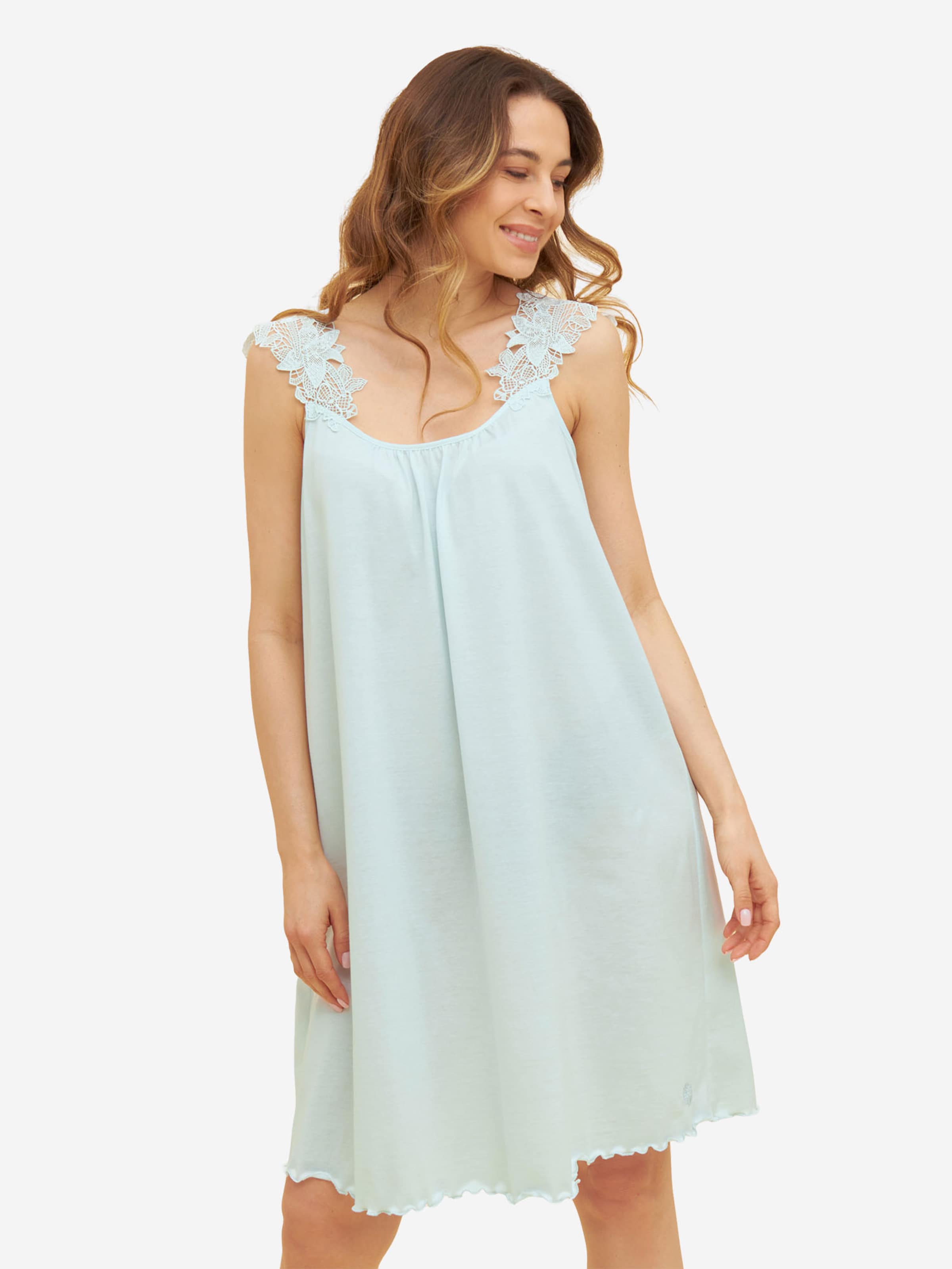FÉRAUD PARIS Nightgown ' Wellensaum ' in Blue