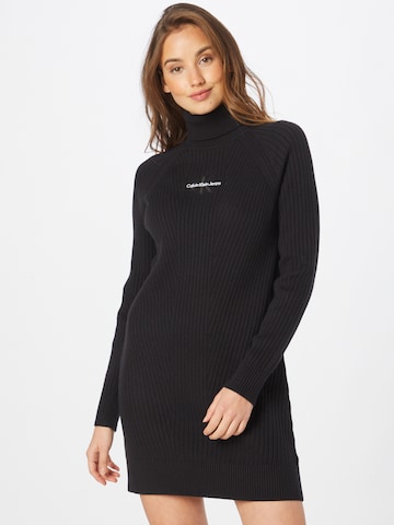 Calvin Klein Jeans Knitted dress in Black: front