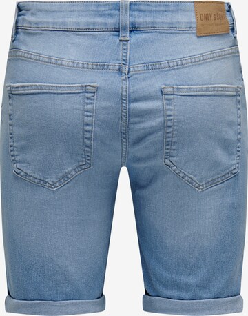 Only & Sons Slimfit Shorts 'Ply' in Blau