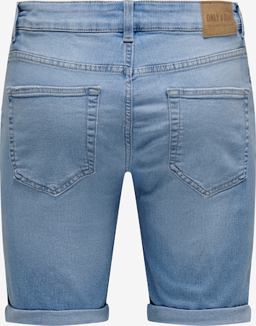 Coupe slim Jean 'Ply' Only & Sons en bleu