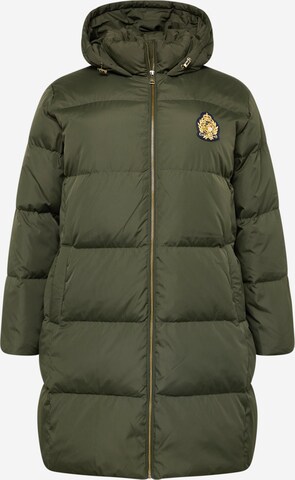 Lauren Ralph Lauren Plus Winter Coat in Green: front