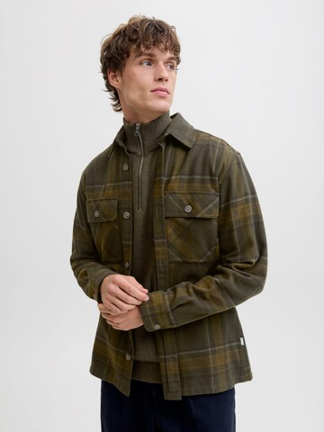 JACK & JONES Comfort fit Button Up Shirt 'Prayle' in Green