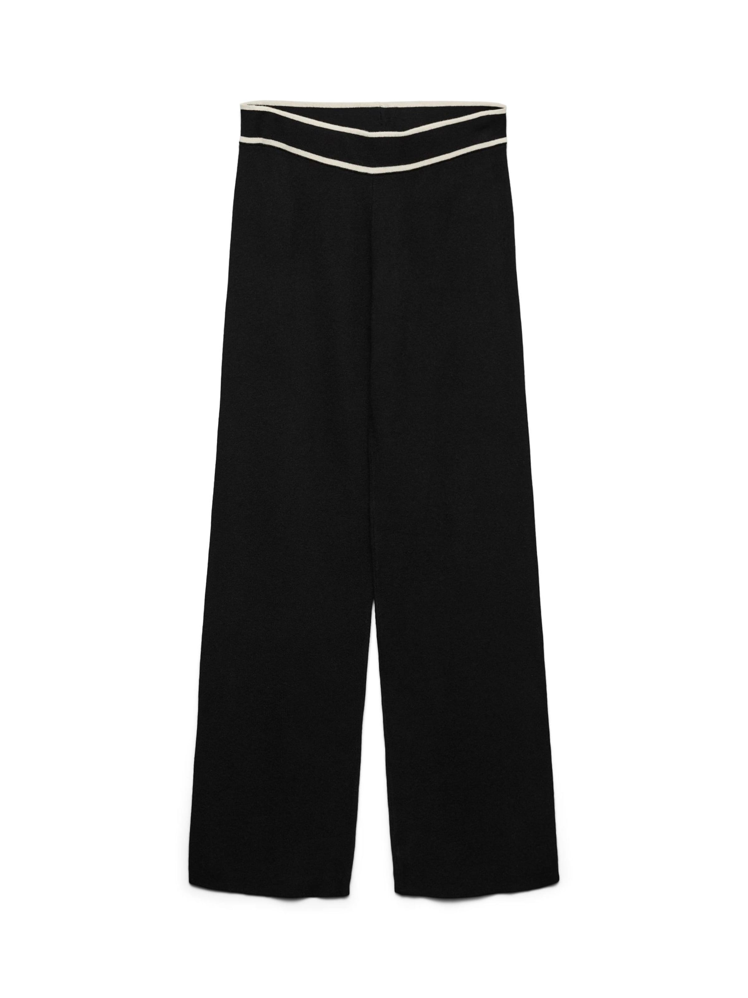 VERO MODA - Pierna ancha Pantalón 'VMGold' en negro: frente