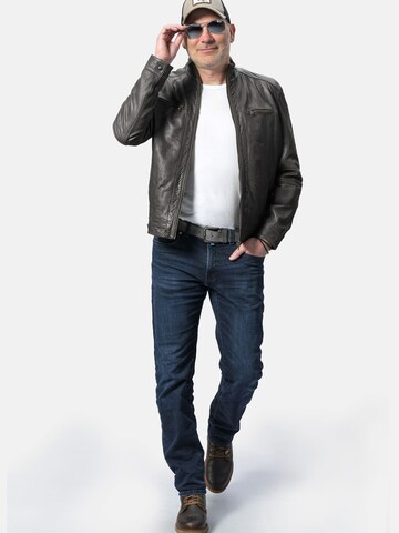 18N62 Lederjacke 'NEGascon' in Schwarz