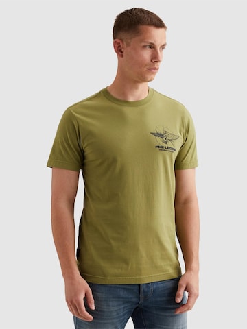 PME Legend Shirt 'PME LEGEND - T-shirt in jersey with small artwork on the chest' in Groen: voorkant