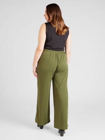 Z-One Wide leg Pleat-Front Pants 'Ar44iane' in Green
