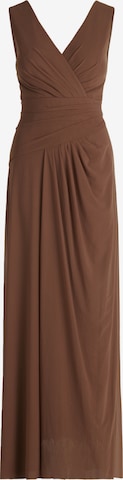 Robe de soirée Vera Mont en marron : devant
