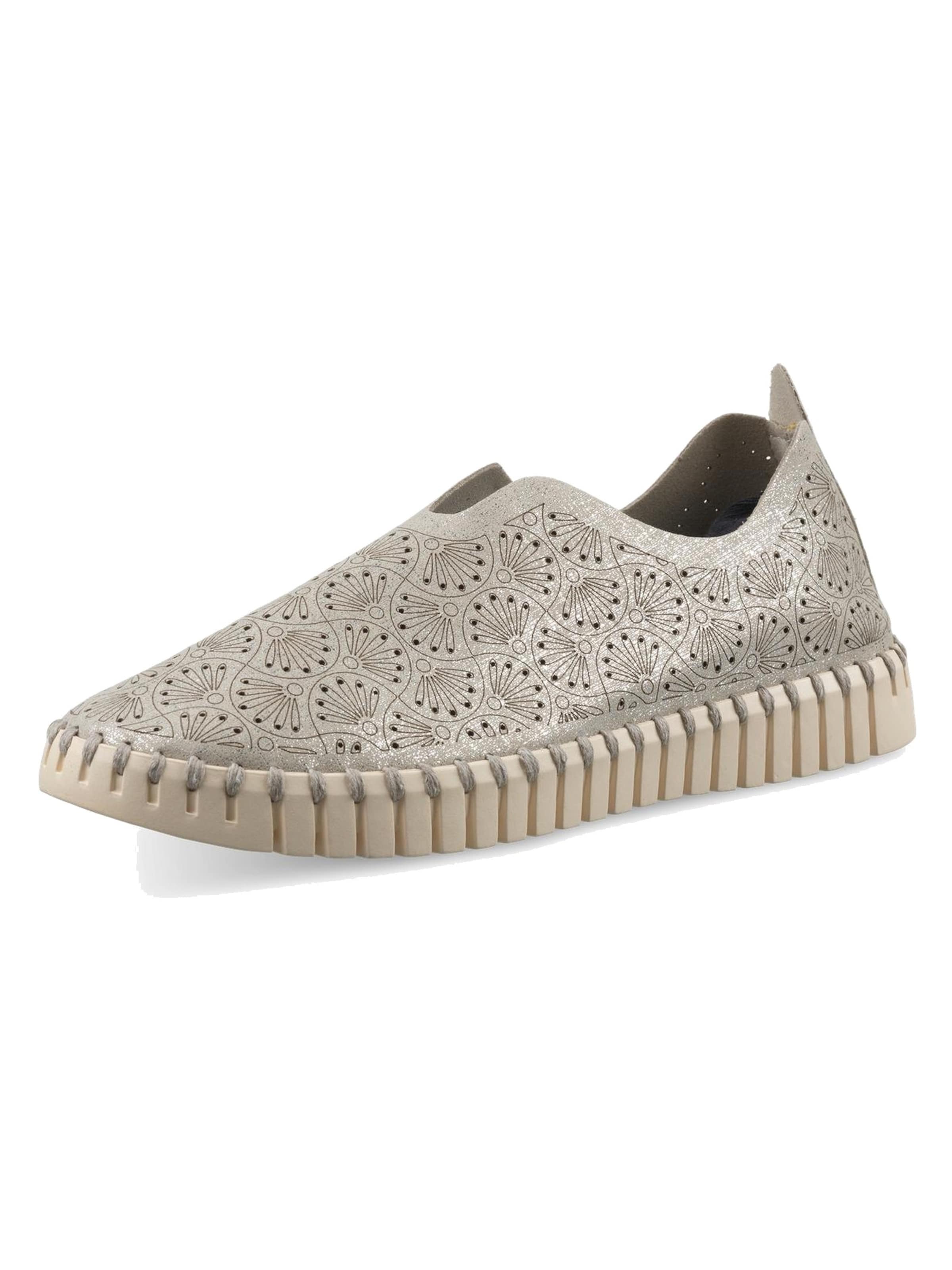 ILSE JACOBSEN Huisschoenen 'Tulip 3484' in Zilver: voorkant