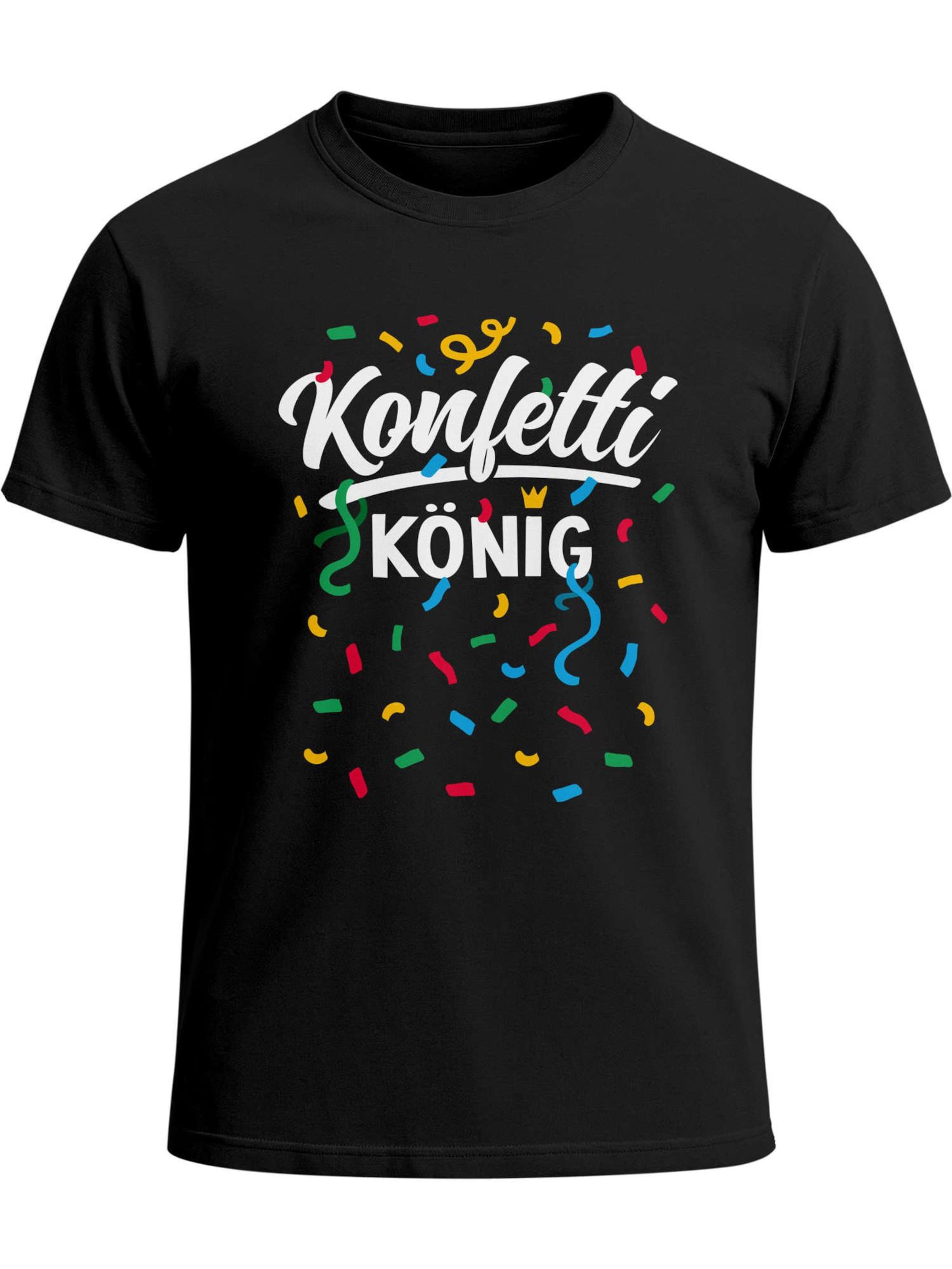 MoonWorks Shirt 'Konfetti König' in Black: front