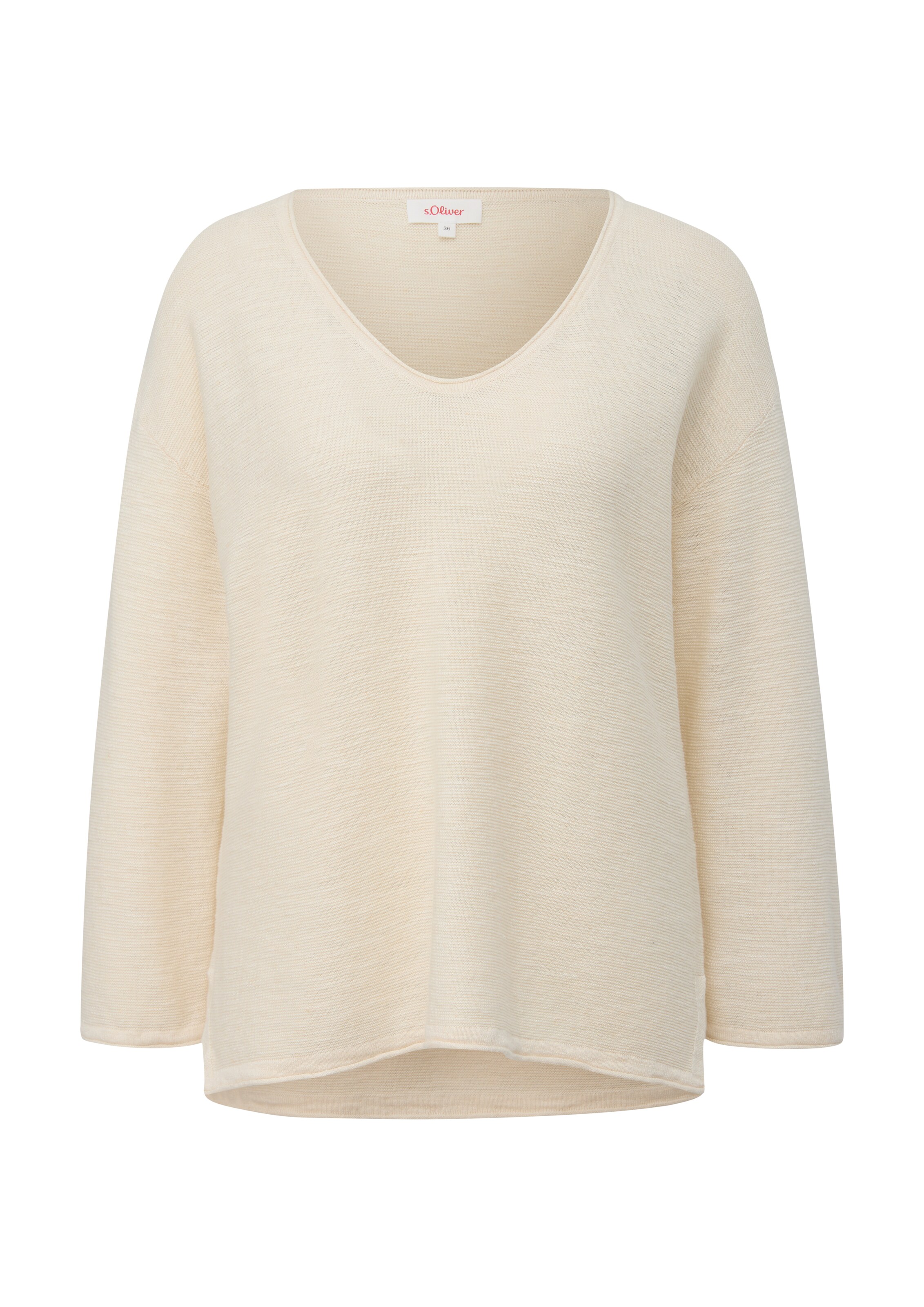 s.Oliver Trui in Beige: voorkant