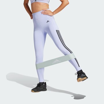 ADIDAS PERFORMANCE Skinny Sports trousers 'Optime' in Purple: front