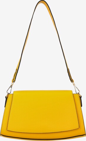 Borsa a spalla di faina in giallo: frontale