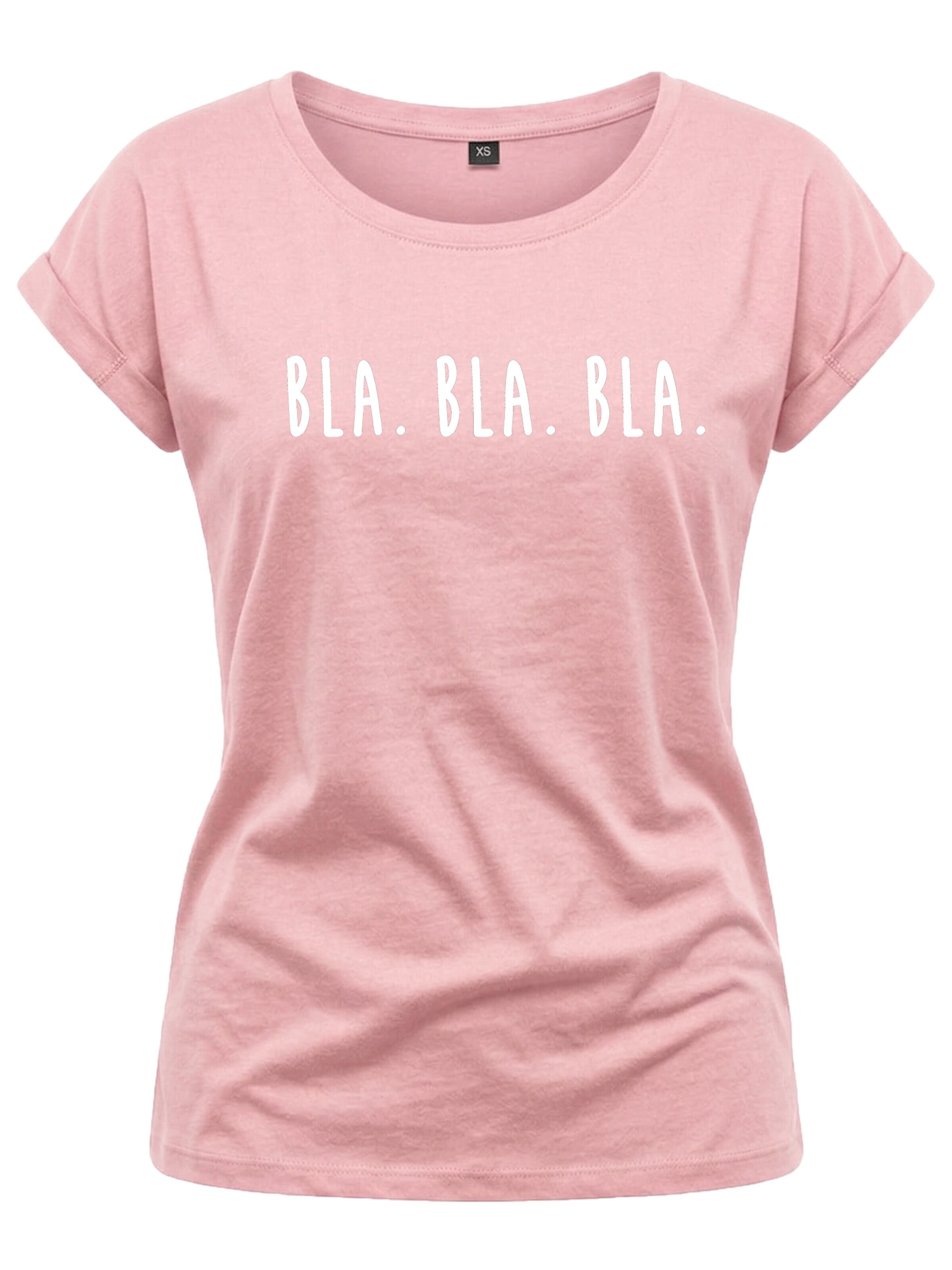 MAKAYA Shirt 'Bla Bla Bla' in Pink: front