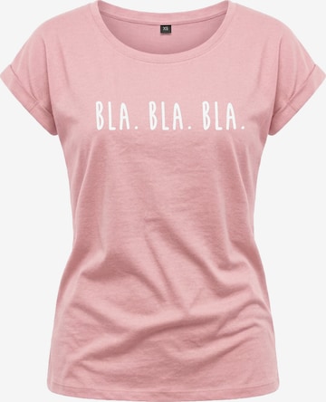 MAKAYA Shirt 'Bla Bla Bla' in Pink: front