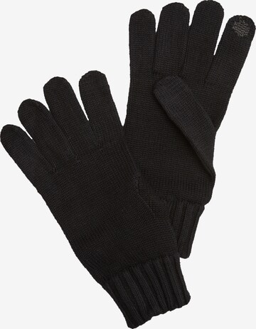 s.Oliver Full Finger Gloves in Black: front