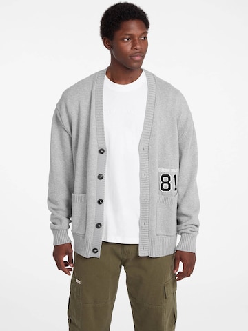 GUESS Knit Cardigan in Grey: front