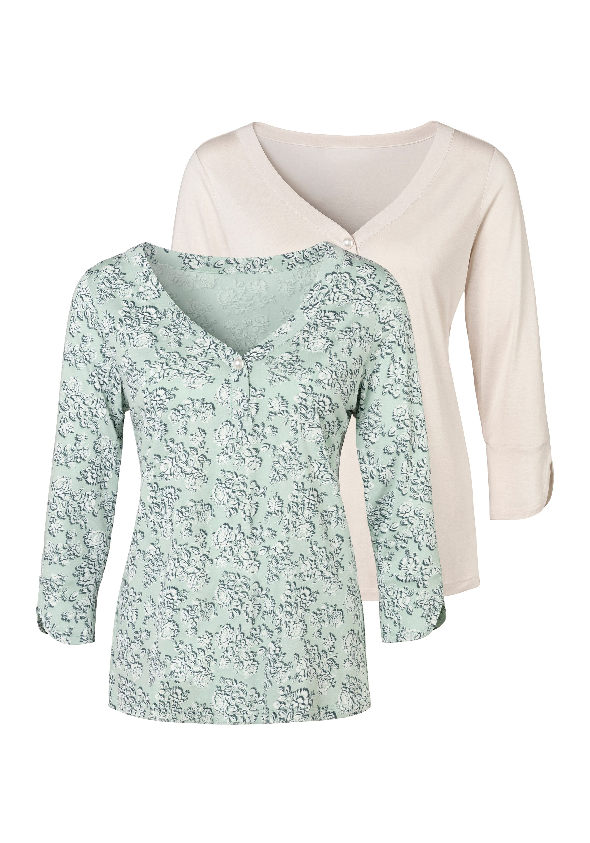 LASCANA Tričko – béžová: přední strana