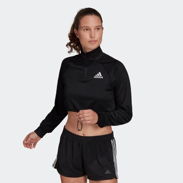 ADIDAS SPORTSWEARTehnička sportska majica 'Melbourne Shrug' - crna boja: prednji dio