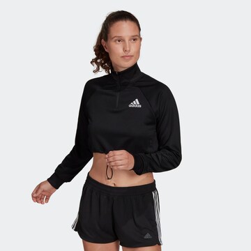 ADIDAS SPORTSWEAR Performance Shirt 'Melbourne Shrug' in Black: front