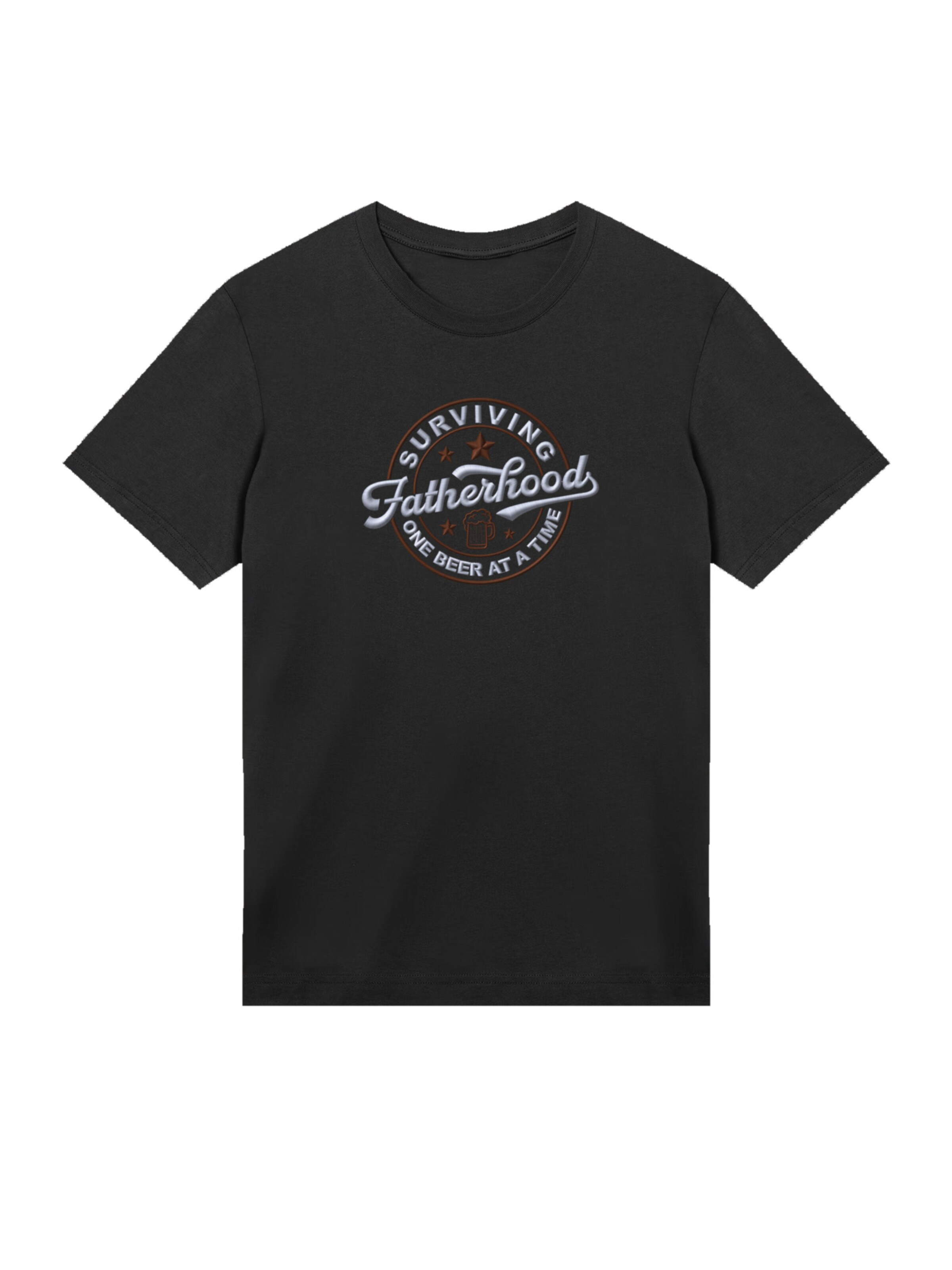 T-Shirt 'Surviving Fatherhood' F4NT4STIC en noir : devant