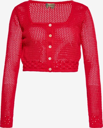 ebeeza Knit Cardigan in Red: front