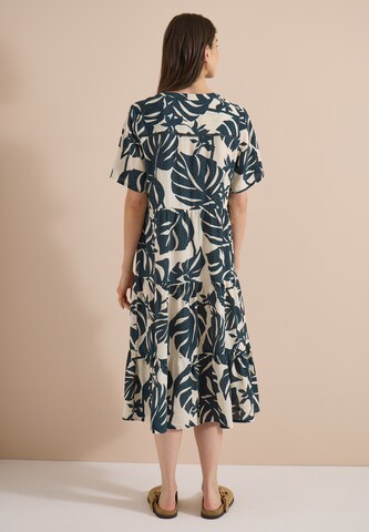 CECIL Midikleid mit Split Neck und Print in Grün
