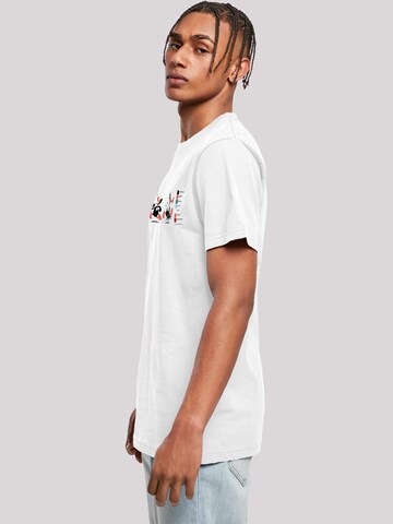 F4NT4STIC Shirt 'Looney Tunes Daffy Duck Colour Code' in Wit