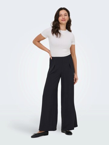 ONLY Wide leg Pleat-front trousers 'ONLJOSLIN METTE' in Black