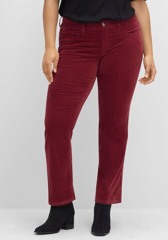 SHEEGO Regular Broek in Rood: voorkant