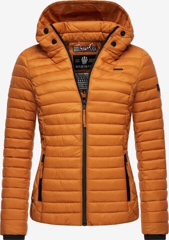 MARIKOO Between-Season Jacket 'Samtpfote' in Brown: front