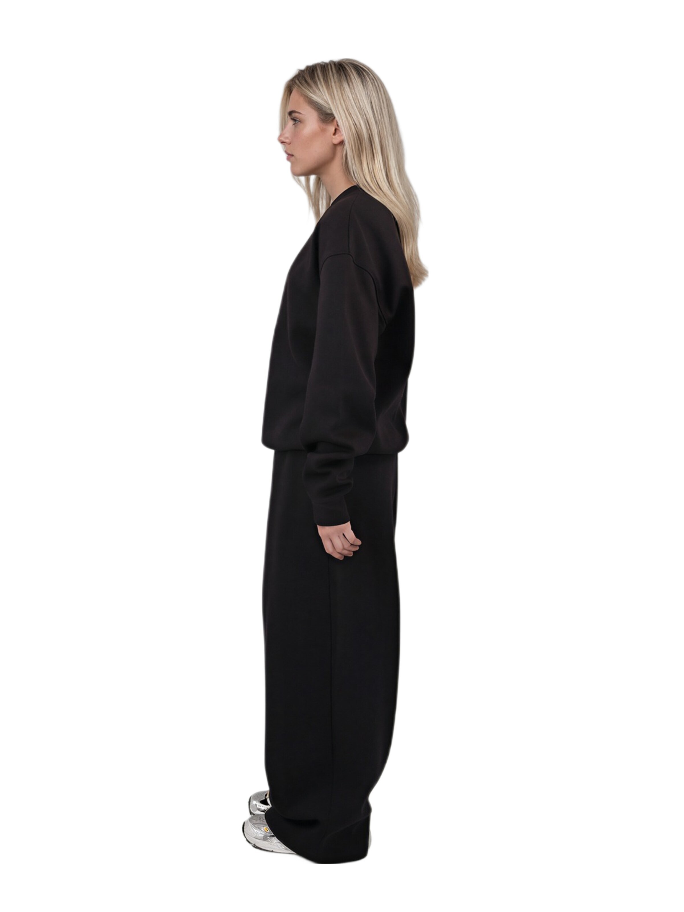 HEFTYKA Wide leg Workout Pants in Black