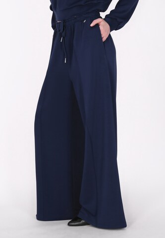 Wide leg Pantaloni 'Classic Look' di DreiMaster Klassik in blu: frontale