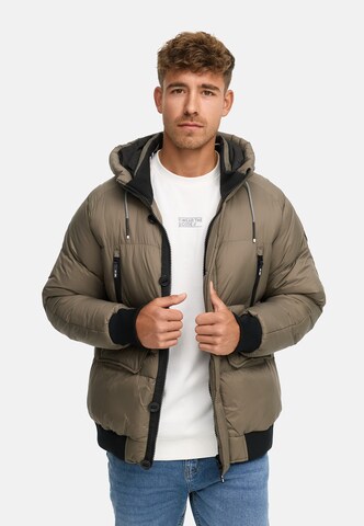 INDICODE JEANS Winterjas 'Paulix' in Bruin: voorkant