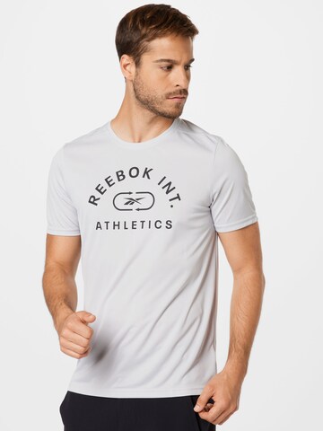 Tricou funcțional de la Reebok pe gri: față