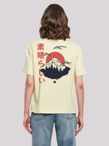 F4NT4STIC Shirt 'Mount Fuji' in Geel