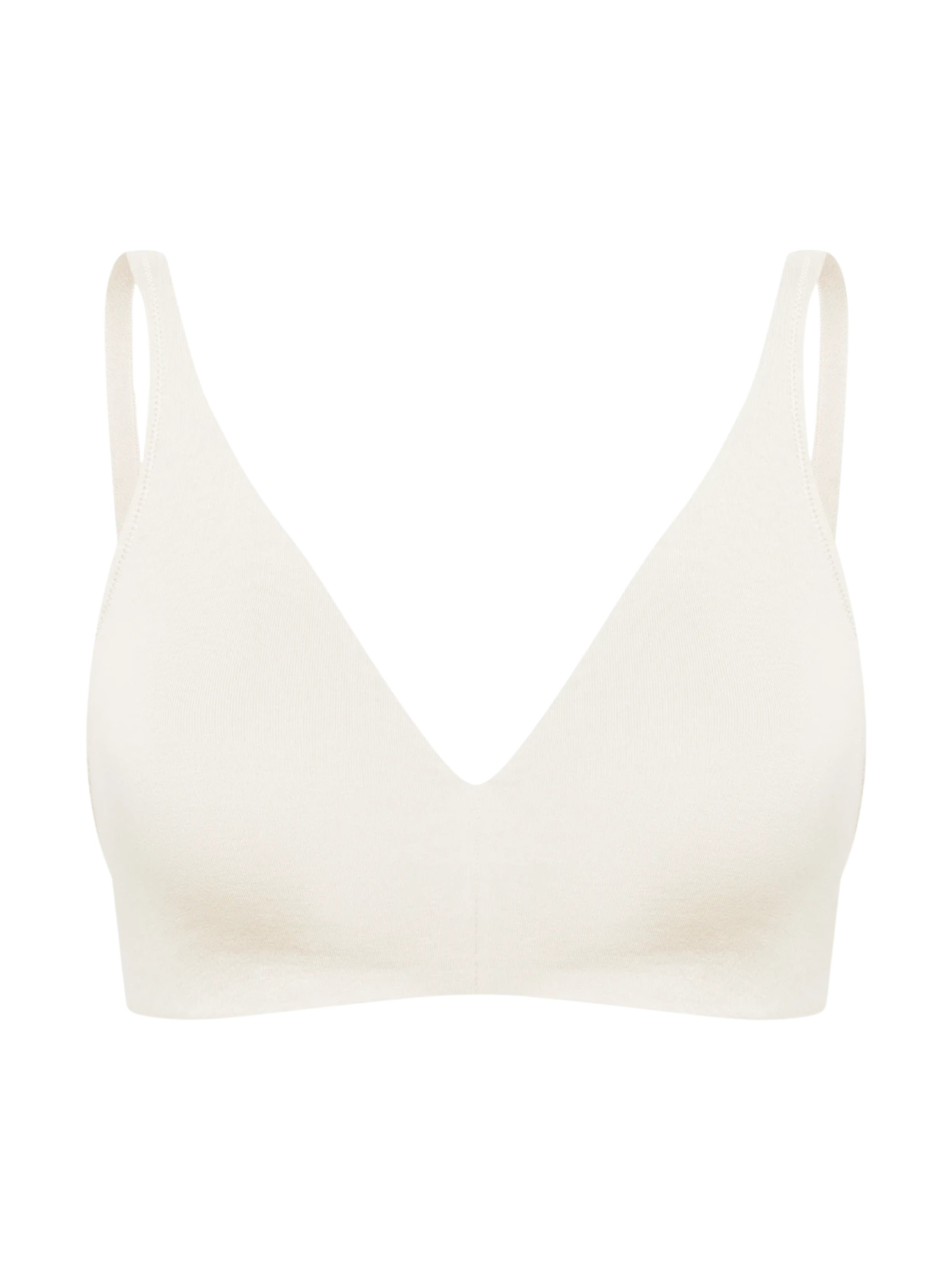 cfab by creamy fabrics Bralette Bra 'Cotton Bügelloser BH' in White