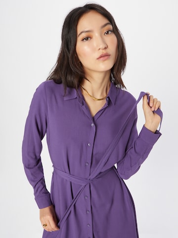 ICHI Shirt Dress in Purple