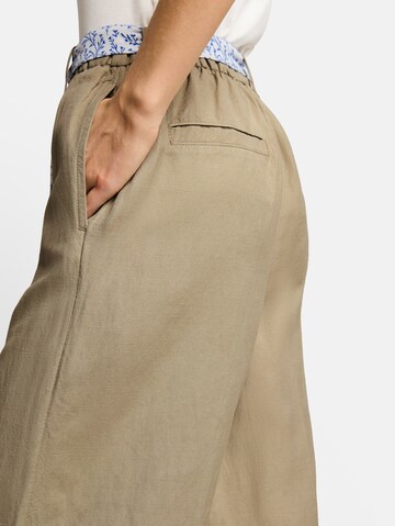 TOM TAILOR Wide leg Trousers in Beige