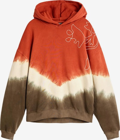 Desigual Sweater majica veličine L u bež / maslinasta / narančasto crvena, Pregled proizvoda