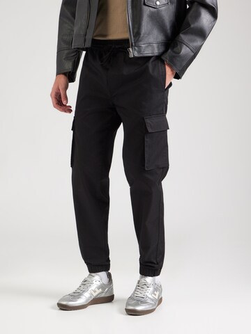 Only & Sons Tapered Cargo Pants 'ONSGARDA' in Black: front