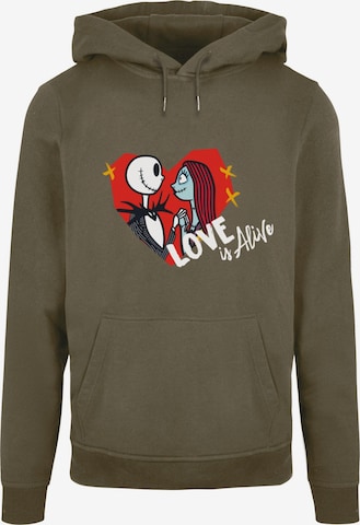 ABSOLUTE CULT Sweatshirt 'The Nightmare Before Christmas - Love Is Alive' in Grün: predná strana